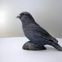 Hawfinch Bird Statue Hand Cast Resin Figurine - thumbnail 4