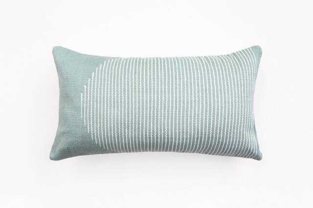 Lime Cream Cotton Kilim Pillow Cover - Art Deco Decorative Throw Pillows Lumbar Modern For Couch Bed 26x16 Trendy Pillowcases Set - image 1