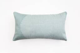 Lime Cream Cotton Kilim Pillow Cover - Art Deco Decorative Throw Pillows Lumbar Modern For Couch Bed 26x16 Trendy Pillowcases Set - thumbnail 1