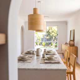 Modern Ash Ceiling Light For Your Kitchen Island, Elegant Wood Decor Hanging Lamp, Stylish Pendant Lamp With Mid Century Charm - thumbnail 3