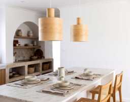 Modern Ash Ceiling Light For Your Kitchen Island, Elegant Wood Decor Hanging Lamp, Stylish Pendant Lamp With Mid Century Charm