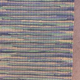 "Handmade Chindi Rug, Handmade Rag Boho Hippie Vegan Jute Trim. 20""x40" - thumbnail 3