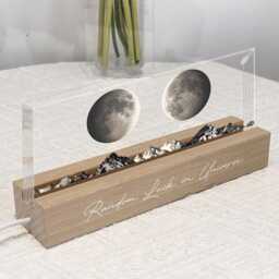 Custom Moon Phase Crystal Lamp, Personalized Led Night Light, Random Luck in Universe Phases, Couple Nightlight Anniversary Gift - thumbnail 3
