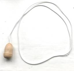 Wood Acorn Light Pull & Cord - thumbnail 1