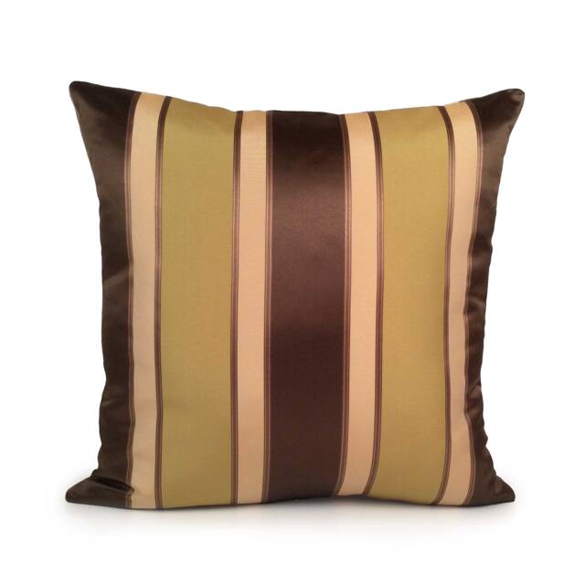 Chocolate Brown, Light Tan & Olive Green Pillow, Throw Pillow Cover, Decorative Pillowcase, Cushion Covers, Accent Pillow, Trendy Silk Blend - image 1