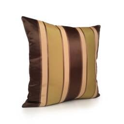 Chocolate Brown, Light Tan & Olive Green Pillow, Throw Pillow Cover, Decorative Pillowcase, Cushion Covers, Accent Pillow, Trendy Silk Blend - thumbnail 3