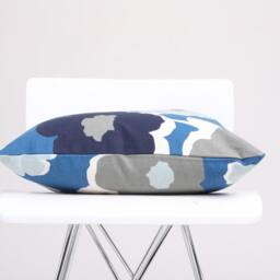 Blue Floral Pillow Cover, Decorative Pillow, Summer Throw Accent Home - Indigo - thumbnail 2