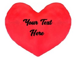 Custom Personalized Designed Heart Shaped Pillow - Valentine, Wedding, Christmas - thumbnail 1