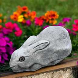 Sitting Concrete Hare Statue Rabbit Figurine Outdoor Garden Sculpture Cement Animal Decoration Stone Lawn Ornament Gift For Bunny Lover - thumbnail 3