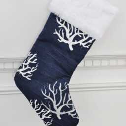 Coastal Christmas Decorations, Beachy Stockings, Whale, Starfish, Anchor Decor, Beach Themed Holiday No.717 No.401 No.680 No.722 - thumbnail 4