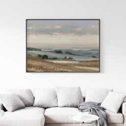 Sage Hills Poster, Rolling Landscape Wall Art, Neutral Country Print - thumbnail 3