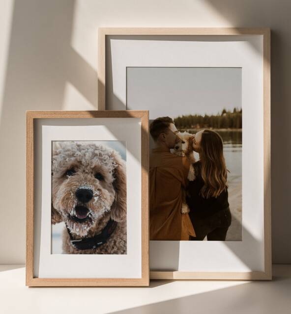 Framed Photo Print Custom Portrait & Landscape, White Mount - image 1