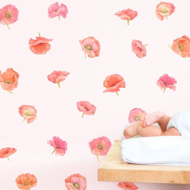 Poppies - Small Peel-And-stick Wall Decals Mej - image 1