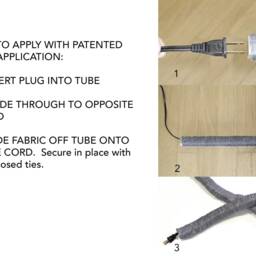 Golden Gold 9 Ft X 2 in Lamp Cord Cover, Fabric Sleeve Made in Usa - thumbnail 2