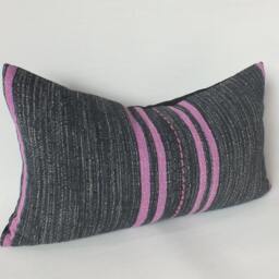 Handwoven Textile Pillows Embroidered Ethnic Lumbar Cushions Home Decor - thumbnail 2