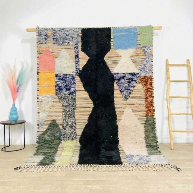 Hand Tufted Moroccan Colorful Berber Rug, Authentic Beni Ourain Carpet, Large 9x12 Area Handwoven Wool Shag Boho Nursery Room - image 1