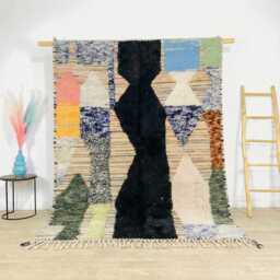 Hand Tufted Moroccan Colorful Berber Rug, Authentic Beni Ourain Carpet, Large 9x12 Area Handwoven Wool Shag Boho Nursery Room - thumbnail 1