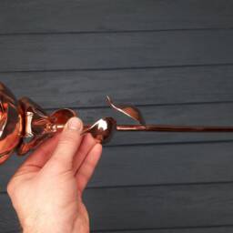 Copper Anniversary Gift, Copper Rose, 7 Years Anniversary, Gifts, 7Th Gift For Her, Forged - thumbnail 4