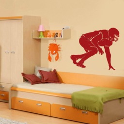 Wall Vinyl Decal Silhouette Player American Football Decor For Kids Room - #2698Dn - thumbnail 3