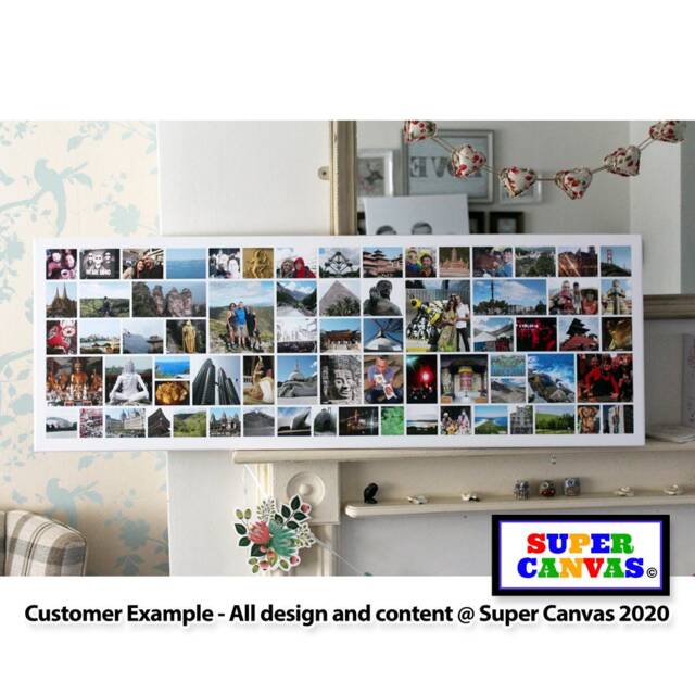 Custom 70 Photo Family Holiday Pet Travel Wedding Wall Art Board Picture Collage Framed Canvas Print Unique Birthday Gift - image 1