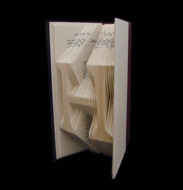 H Monograms Letters Alphabets Characters Folded-Book Art Sculpture - image 1