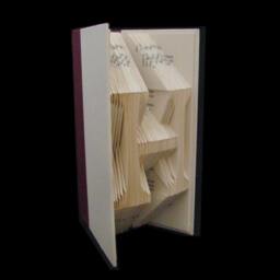 H Monograms Letters Alphabets Characters Folded-Book Art Sculpture - thumbnail 3