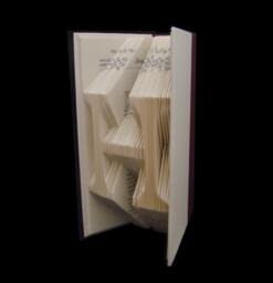H Monograms Letters Alphabets Characters Folded-Book Art Sculpture - thumbnail 1