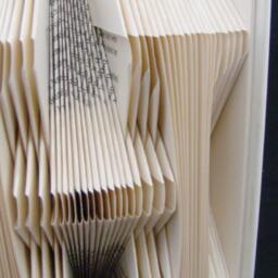 H Monograms Letters Alphabets Characters Folded-Book Art Sculpture - thumbnail 4