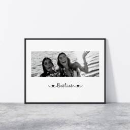 Besties Print - Personalised Image Photo Best Friend Gift - Landscape - thumbnail 2