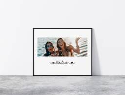 Besties Print - Personalised Image Photo Best Friend Gift - Landscape - thumbnail 1