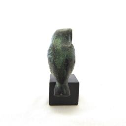 Athena Bronze Owl, Metal Art Sculpture On Marble - thumbnail 4
