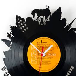Wall Clock - Vinyl Record Reuse Original Design Recycling Sustainable Wall Decoration- Stockholm - thumbnail 2