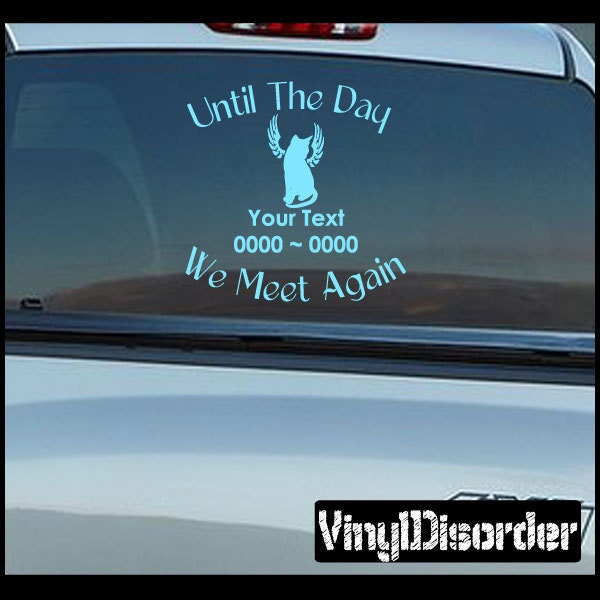 Cat Wings 02 in Loving Memory Custom Car Or Wall Vinyl Decal Stickers - Ilmcatwings02Et - image 1