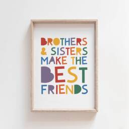 Set Of 3 Playroom Prints, Wall Art, Colourful Playroom, Brother & Sister Girls Nursery Kids Room - thumbnail 2