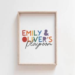 Set Of 3 Playroom Prints, Wall Art, Colourful Playroom, Brother & Sister Girls Nursery Kids Room - thumbnail 3