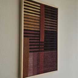 Macrame Wall Hanging/Modern Hanging/Home Decor/ Housewarming Gift/Geometric Picture/Weawing Framed - thumbnail 4