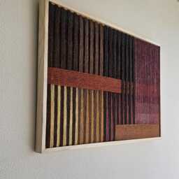 Macrame Wall Hanging/Modern Hanging/Home Decor/ Housewarming Gift/Geometric Picture/Weawing Framed - thumbnail 3