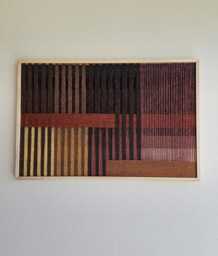 Macrame Wall Hanging/Modern Hanging/Home Decor/ Housewarming Gift/Geometric Picture/Weawing Framed