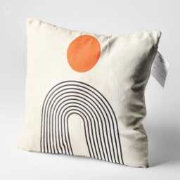 Bauhaus Pillow Cover With Beige, Orange & Black Colours - thumbnail 3