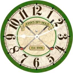 Golf Clock - Personalized Clock - thumbnail 3