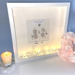 Bestie Special Friend Birthday Personalised Pebble Art Gift Bestie 21St 50Th 40Th Present Her Stone Picture Frame Best 30Th - thumbnail 2