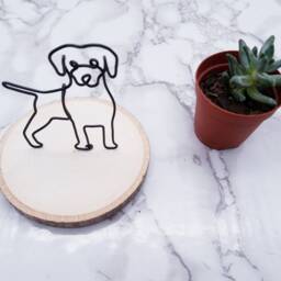 Wire German Shorthaired Pointer Sculpture, Dog Memorial Art - thumbnail 3