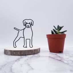 Wire German Shorthaired Pointer Sculpture, Dog Memorial Art - thumbnail 2