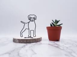 Wire German Shorthaired Pointer Sculpture, Dog Memorial Art - thumbnail 1