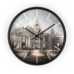 Historic Murfreesboro Square Wall Clock Designed From Original Painting By Sheila Smith Tower Print