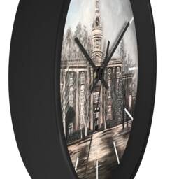 Historic Murfreesboro Square Wall Clock Designed From Original Painting By Sheila Smith Tower Print - thumbnail 2