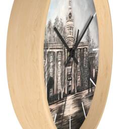 Historic Murfreesboro Square Wall Clock Designed From Original Painting By Sheila Smith Tower Print - thumbnail 4