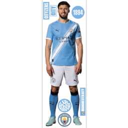Official Manchester City Wall Sticker - Ruben Dias 25/26 Player Decal - thumbnail 2