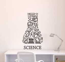 Science Wall Decal Vinyl Sticker Stem Lab Sign Education School Home Office Art Design Murals Classroom Interior - 62Nr - thumbnail 1