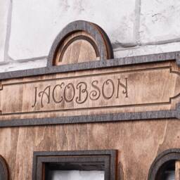 Personalized Wood Key Holder Texas Saloon Style, Wall Mounted - thumbnail 3